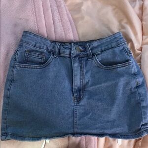 SHEIN Blue Pencil Mini Skirt Casual